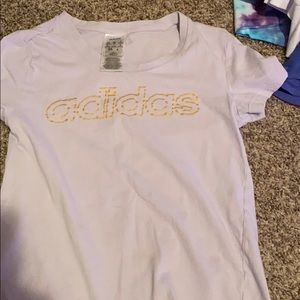Purple and gold adida t shirt